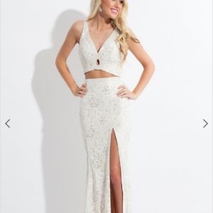 Rachel Allen white prom dress